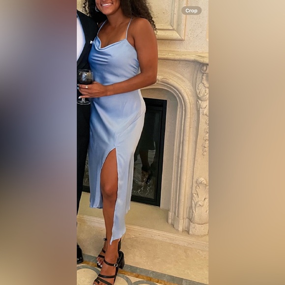 Lulus Light Blue Midi Dress - Picture 2 of 2